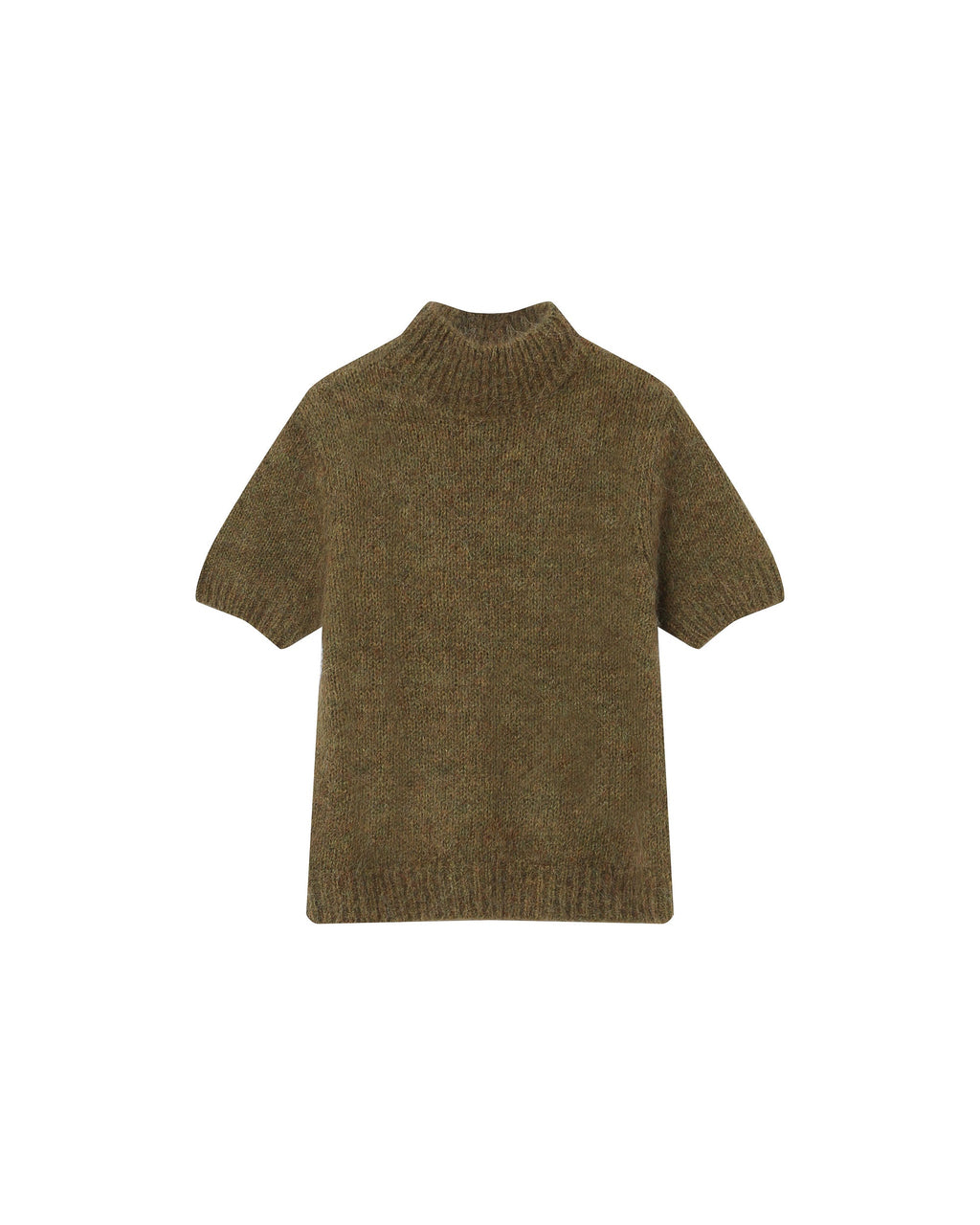 Olive Funnel Neck Jumper Saule