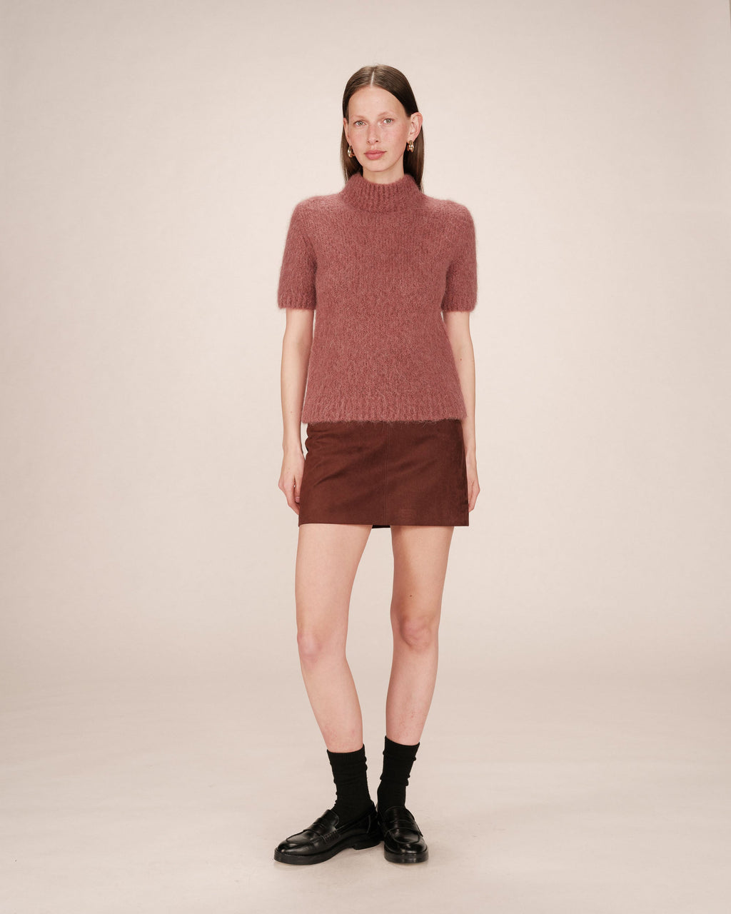 High-Neck Jumper Terracotta Saule