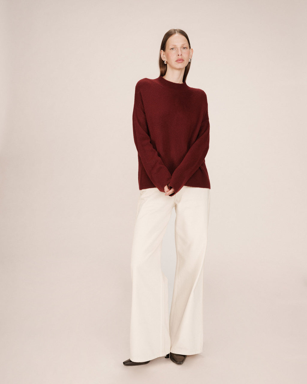 High-Neck Jumper Bordeaux Salty
