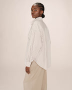 Camisa De Rayas Greige Sorbet