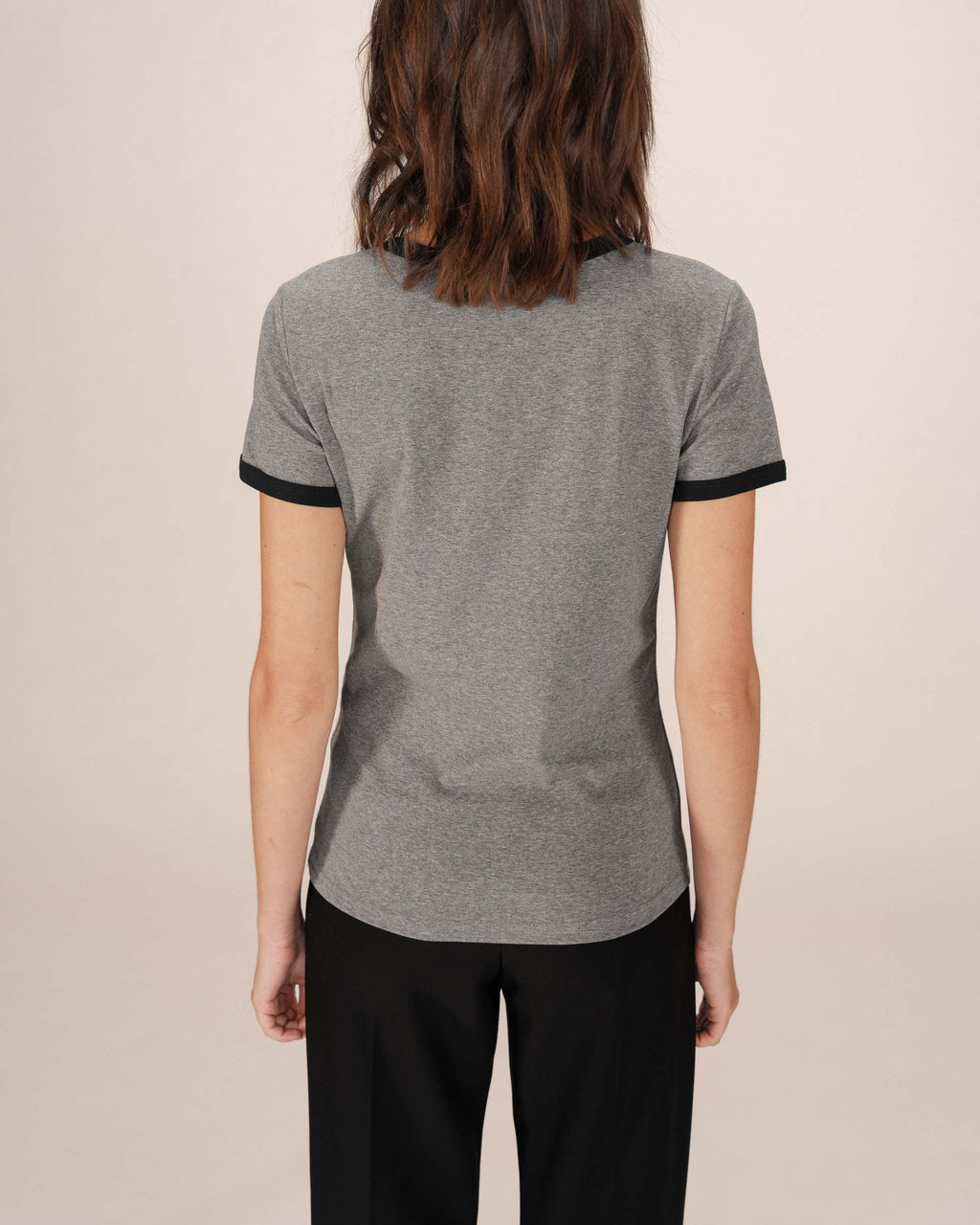 Embroidered G&M Monogram T-Shirt Grey Sany