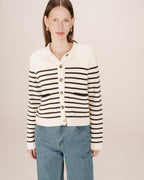 Buttoned Ecru Cardigan Sailor