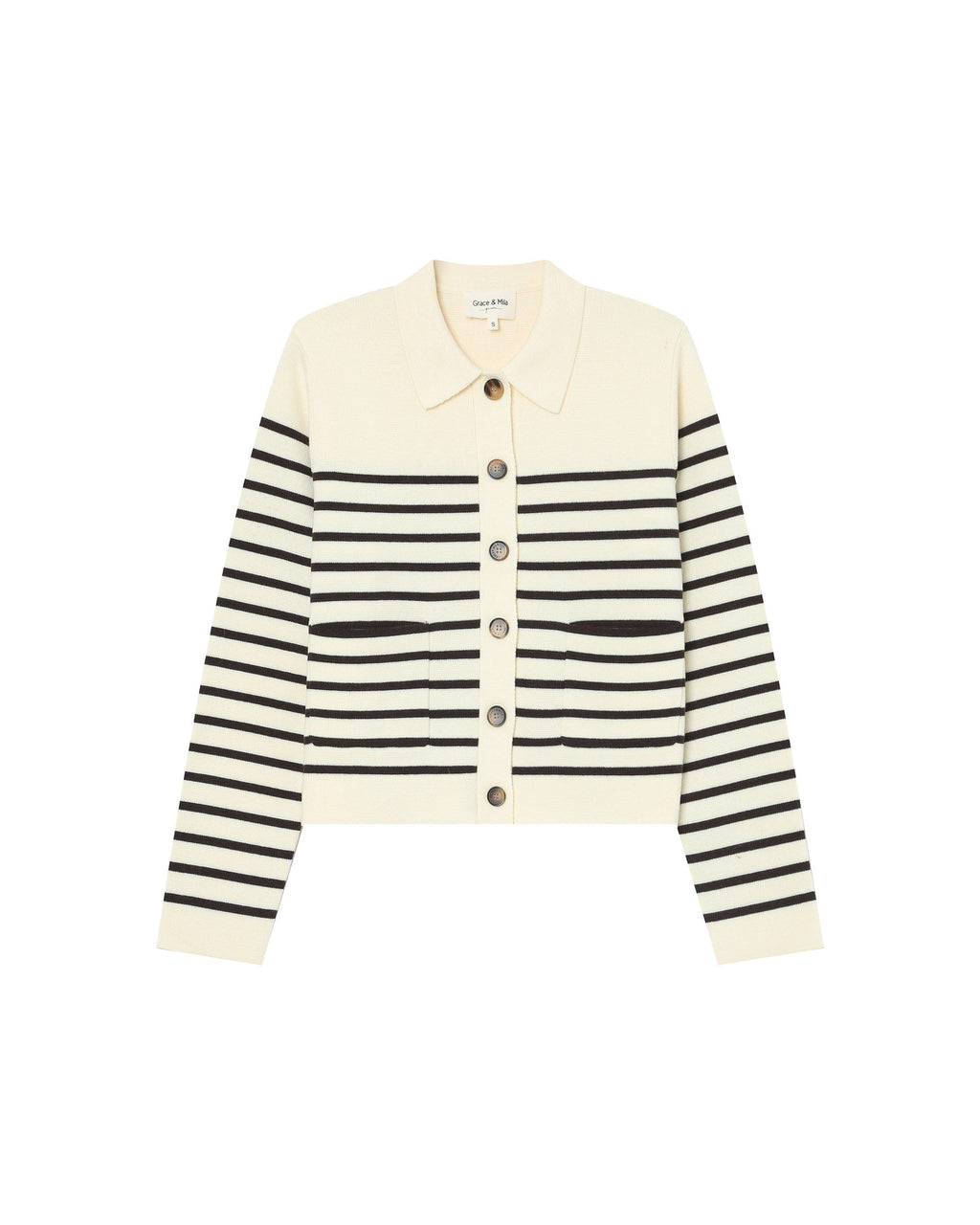 Buttoned Ecru Cardigan Sailor
