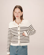 Buttoned Ecru Cardigan Sailor
