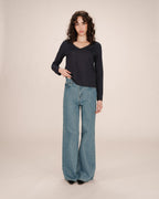 Navy V-Neck T-Shirt Selton