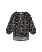 Floral Print Blouse Black Secrete