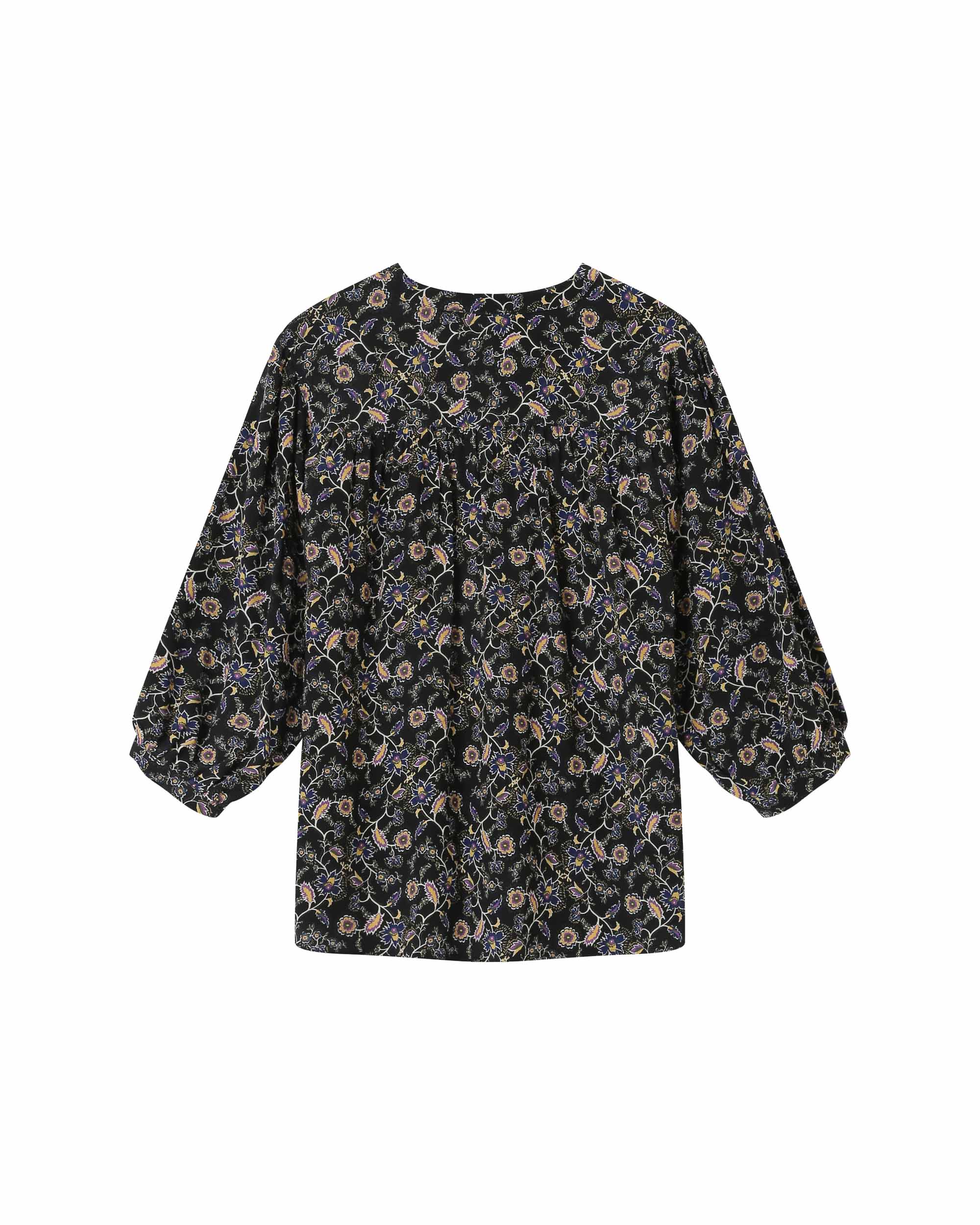 Floral Print Blouse Black Secrete