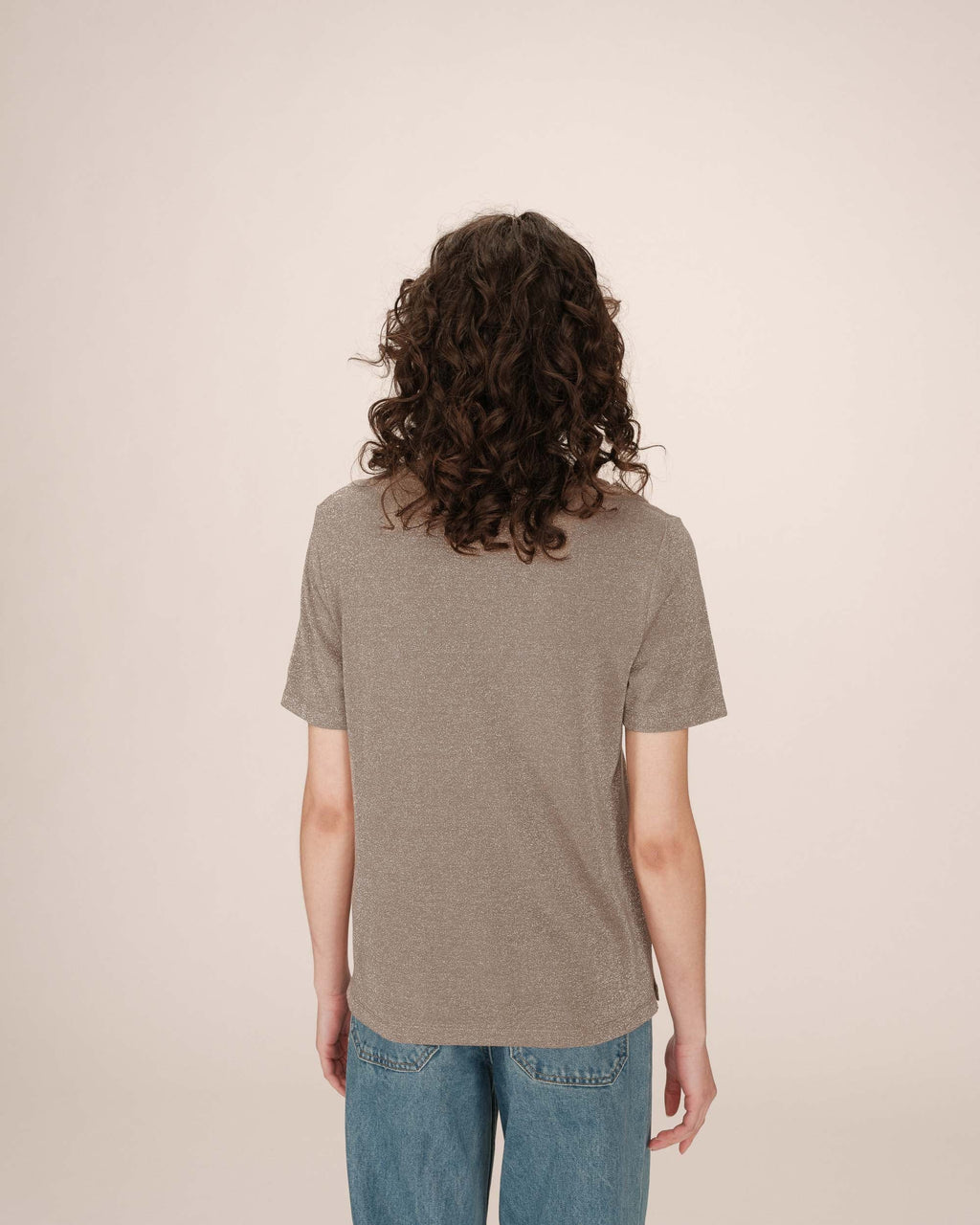 Camiseta Escote V Greige Stardust