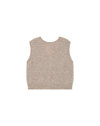 Beige Sleeveless Cardigan Santa