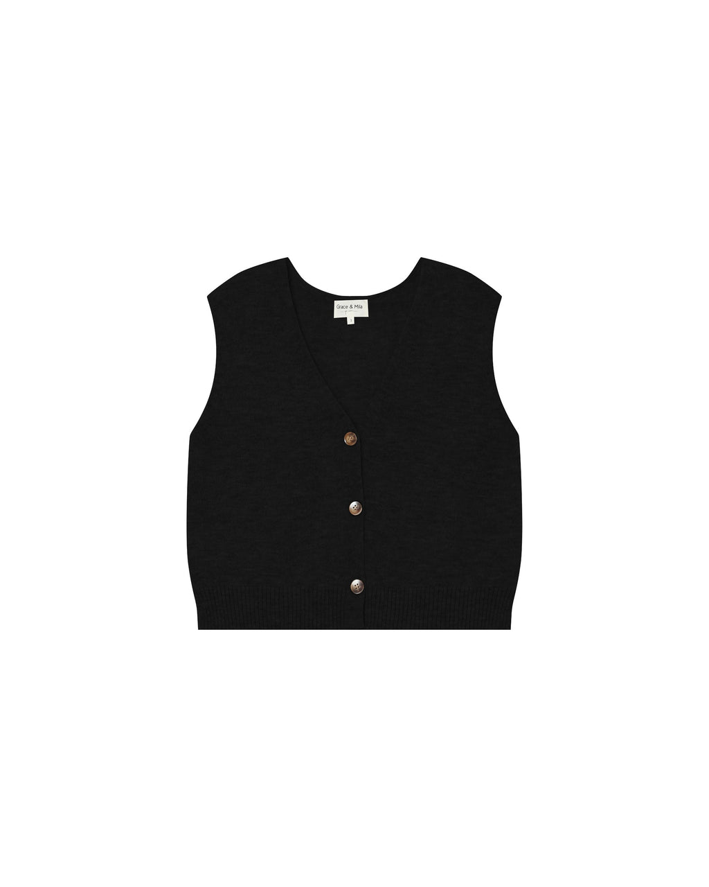 Chocolate Sleeveless Cardigan Santa