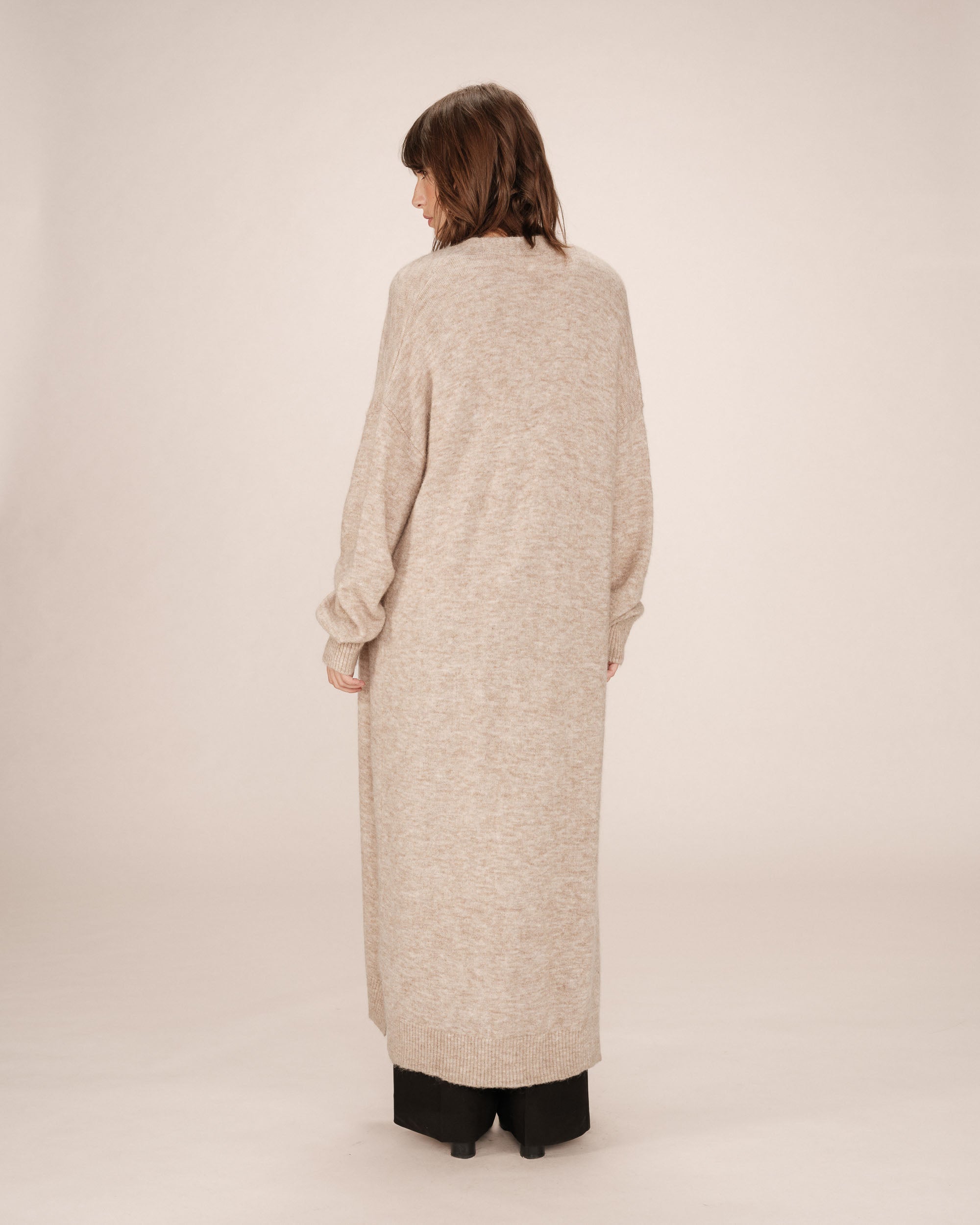Long Beige Cardigan Santiago