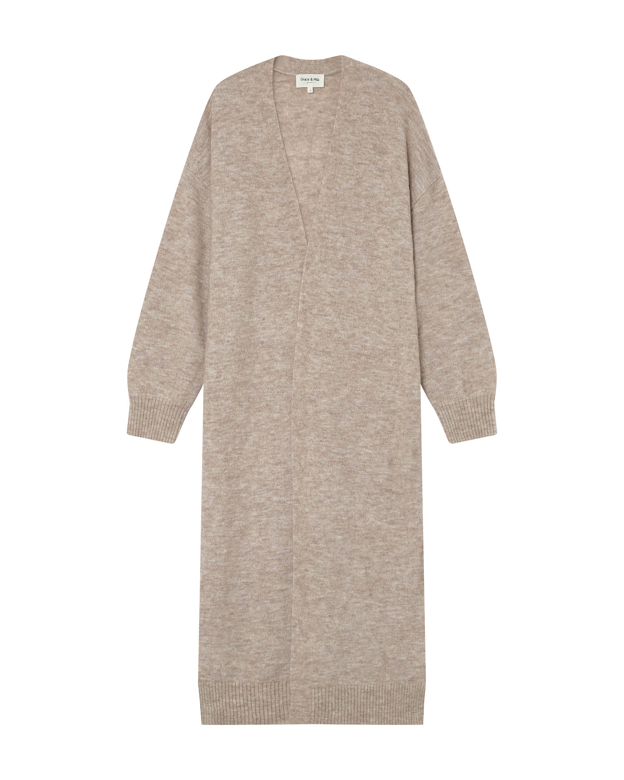Long Beige Cardigan Santiago