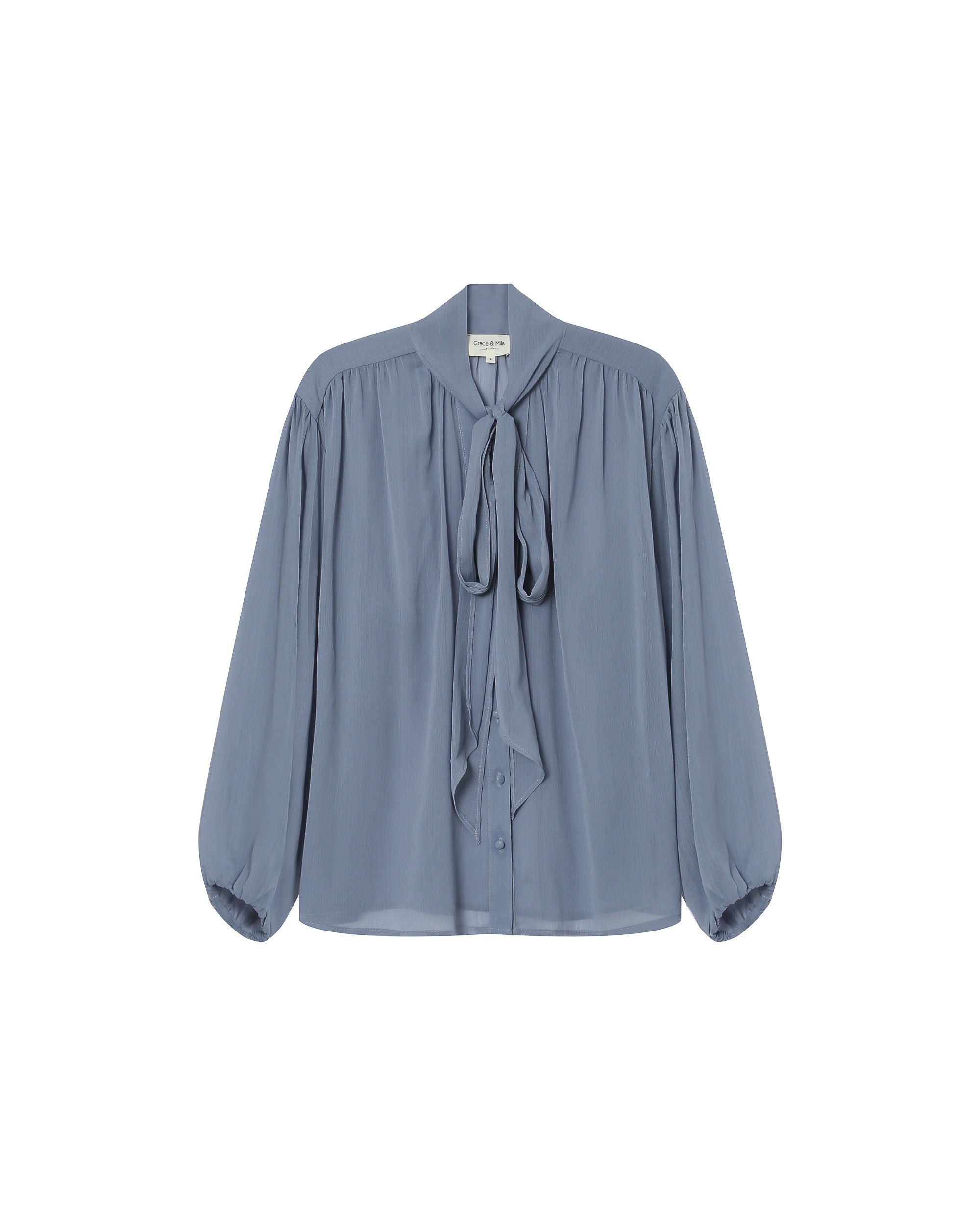 Blusa Cuello Lavallière Bleuet Splendide