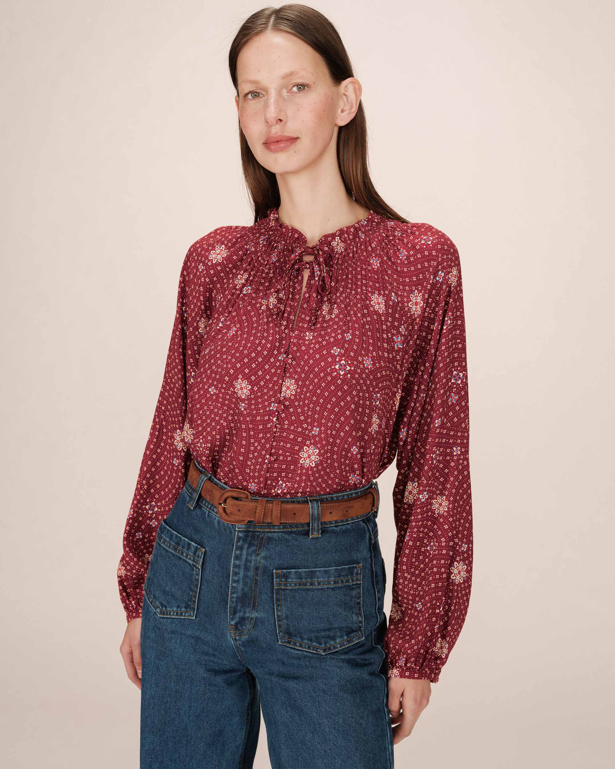 Scarlett Terracotta Printed Blouse
