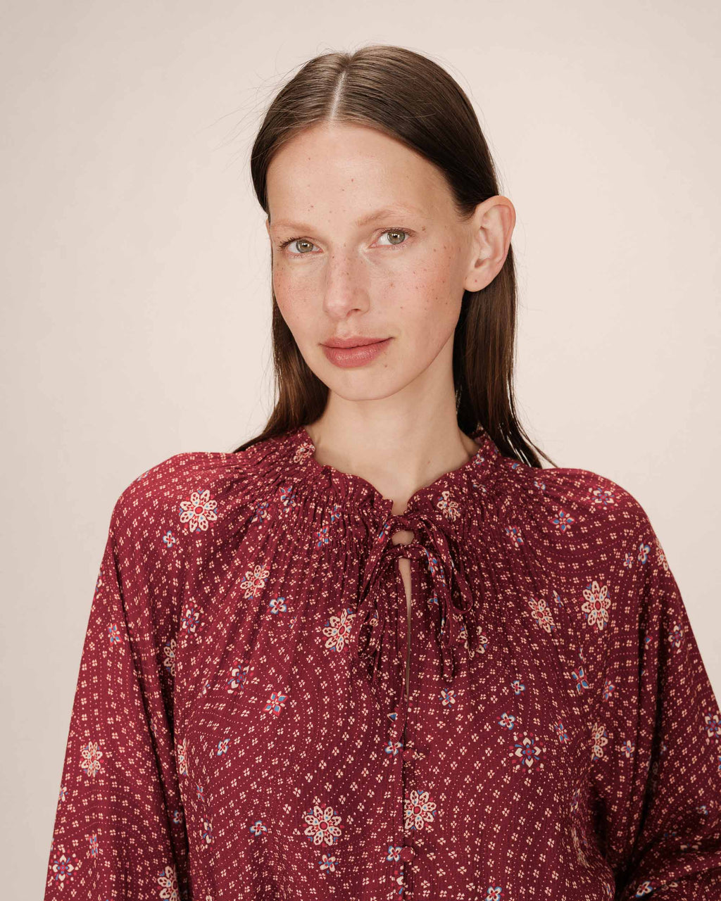 Scarlett Terracotta Printed Blouse