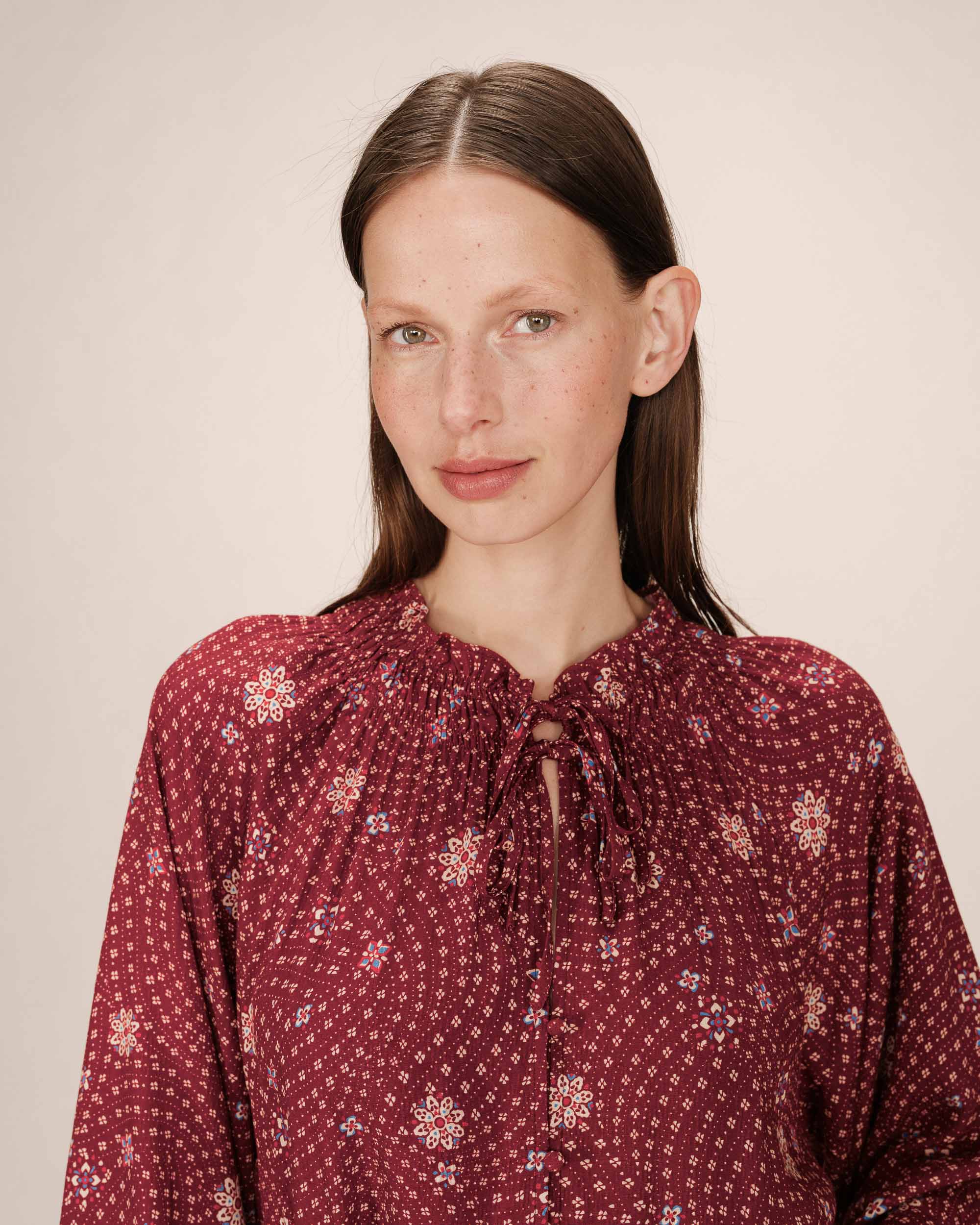 Scarlett Terracotta Printed Blouse