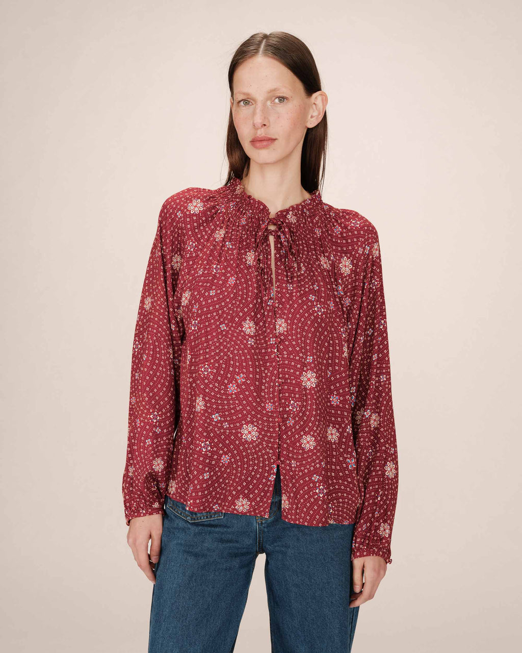 Scarlett Terracotta Printed Blouse