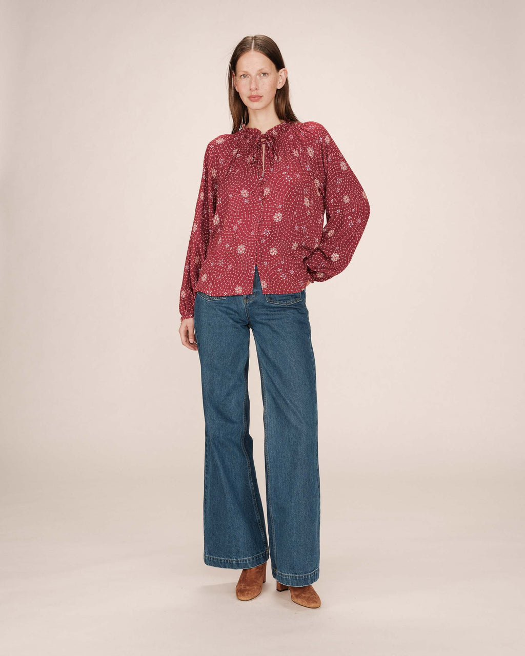 Scarlett Terracotta Printed Blouse
