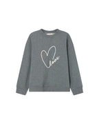 Sudadera Con Mensaje Bordado Gris Sharly