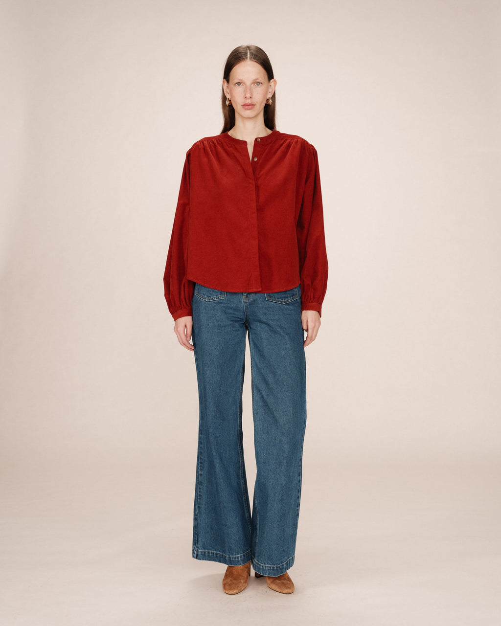 Oversize Blouse Terracotta Suri