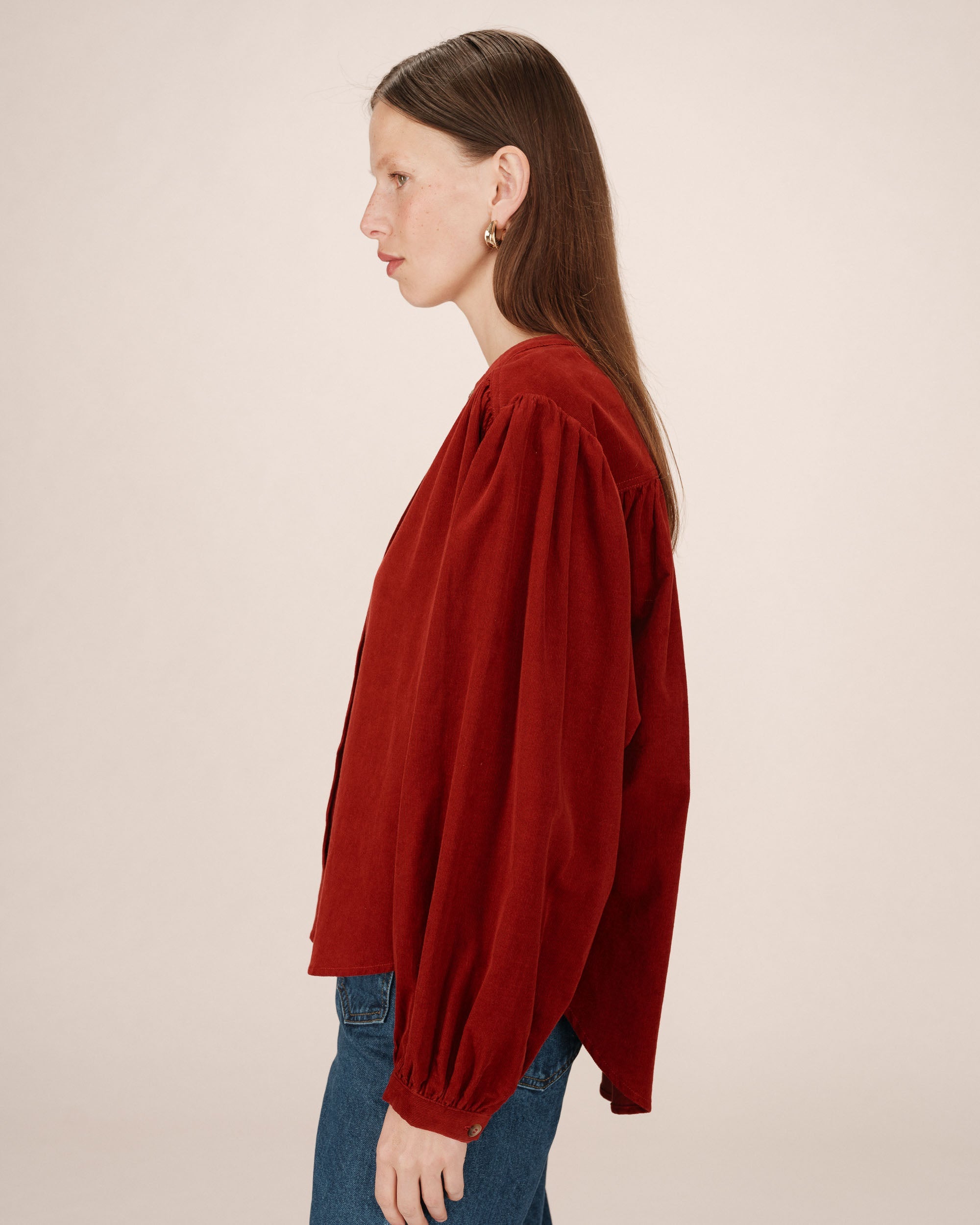 Oversize Blouse Terracotta Suri
