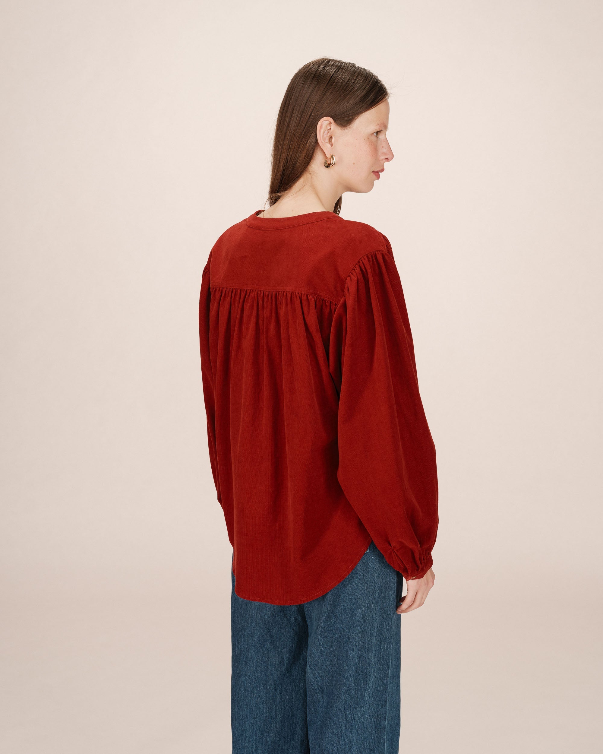 Oversize Blouse Terracotta Suri