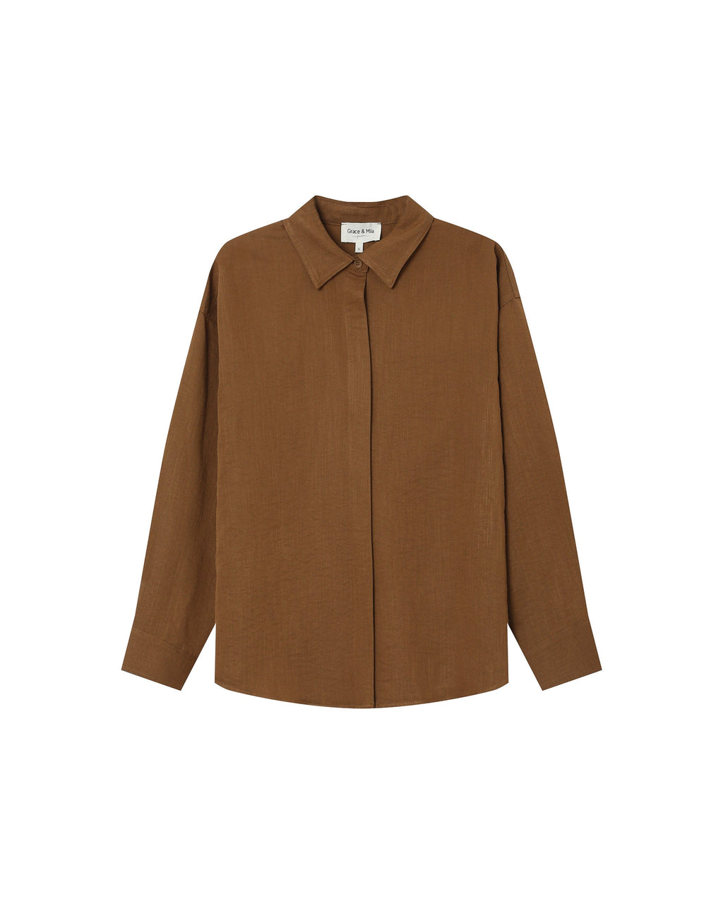Camisa Recta Caqui Stripe