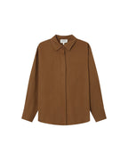 Camisa Recta Caqui Stripe