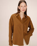 Camisa Recta Caqui Stripe
