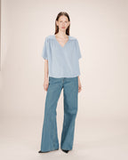 Straight Gathered Top Cornflower Seagal