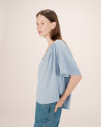 Straight Gathered Top Cornflower Seagal