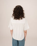 Ivory Straight Top with Gathers Seagal