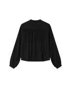 Straight Gathered Blouse Black Savannah