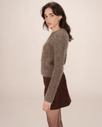 Taupe Sabin Cable-Knit Jumper