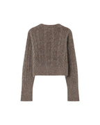 Taupe Sabin Cable-Knit Jumper