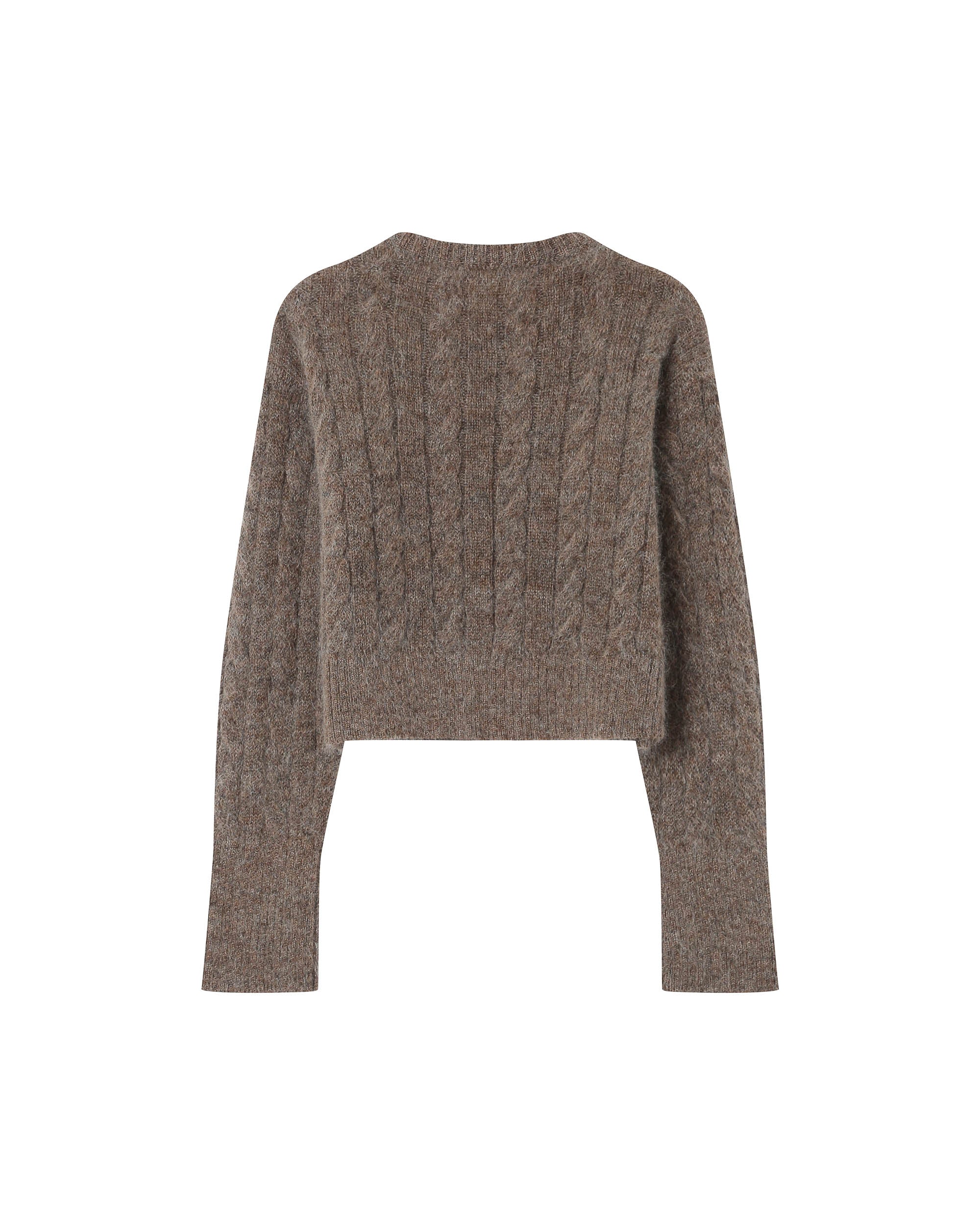 Taupe Sabin Cable-Knit Jumper