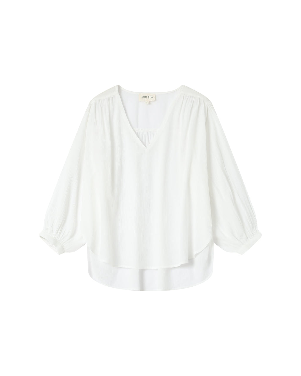 Blusa Recta Fluida Marfil Solo