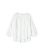 Blusa Recta Fluida Marfil Solo