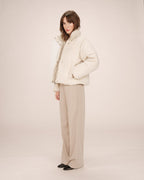 Doudoune Courte Beige Sonic