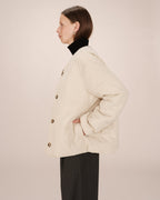 Beige Quilted Puffer Jacket Shania