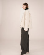 Beige Quilted Puffer Jacket Shania