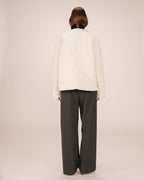 Beige Quilted Puffer Jacket Shania