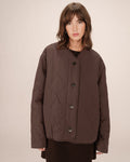 Chocolate Quilted Puffer Jacket Shania