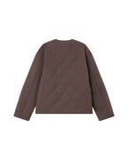 Chocolate Quilted Puffer Jacket Shania