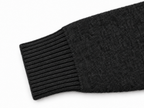 Gilet Con Cappuccio E Zip In Lana - Nero