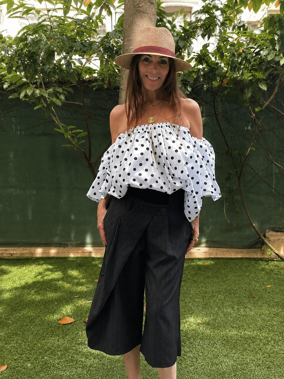 Top Carmen - Blanc/Noir