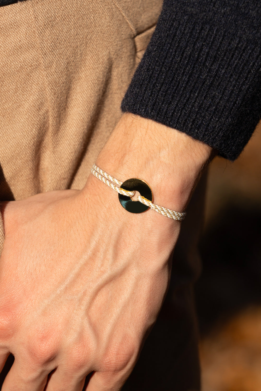 Bordée Bracelet - Glittering Black Gold