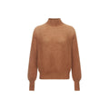 Alma Deia - Pull Col Cheminé Mohair - Marron - Femme