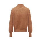 Alma Deia - Pull Col Cheminé Mohair - Marron - Femme