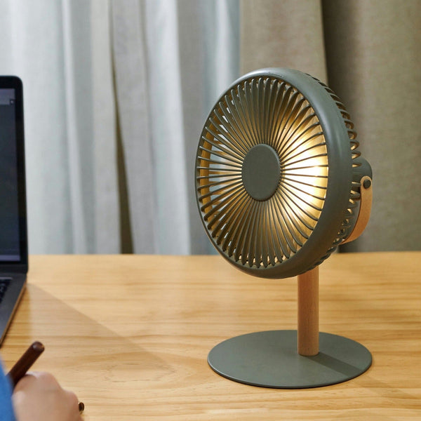 Desk Fan Lamp - Khaki Green